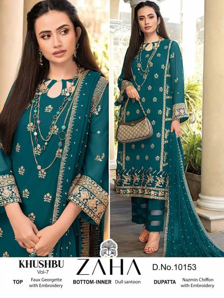 Zaha Khushbu Vol 7 Georgette Pakistani Suits Catalog